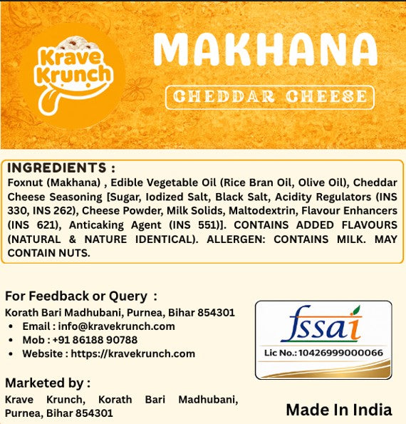 Cheddar Cheese Flavoured Makhana