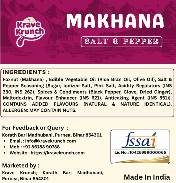Salt & Pepper Flavoured Makhana